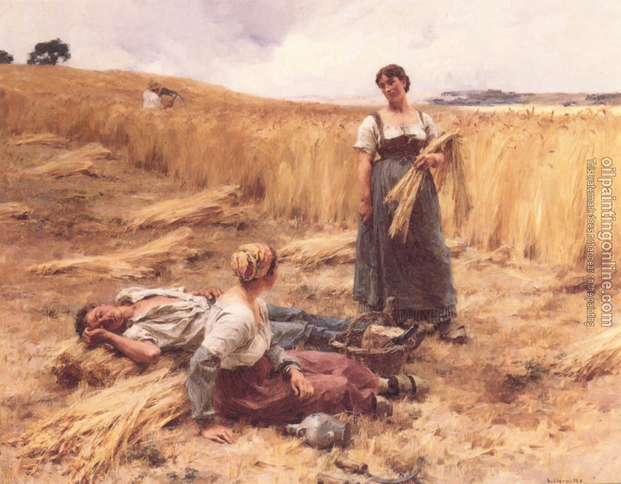 Lhermitte, Leon Augustin - Harvesters at Mont-Saint-Pere